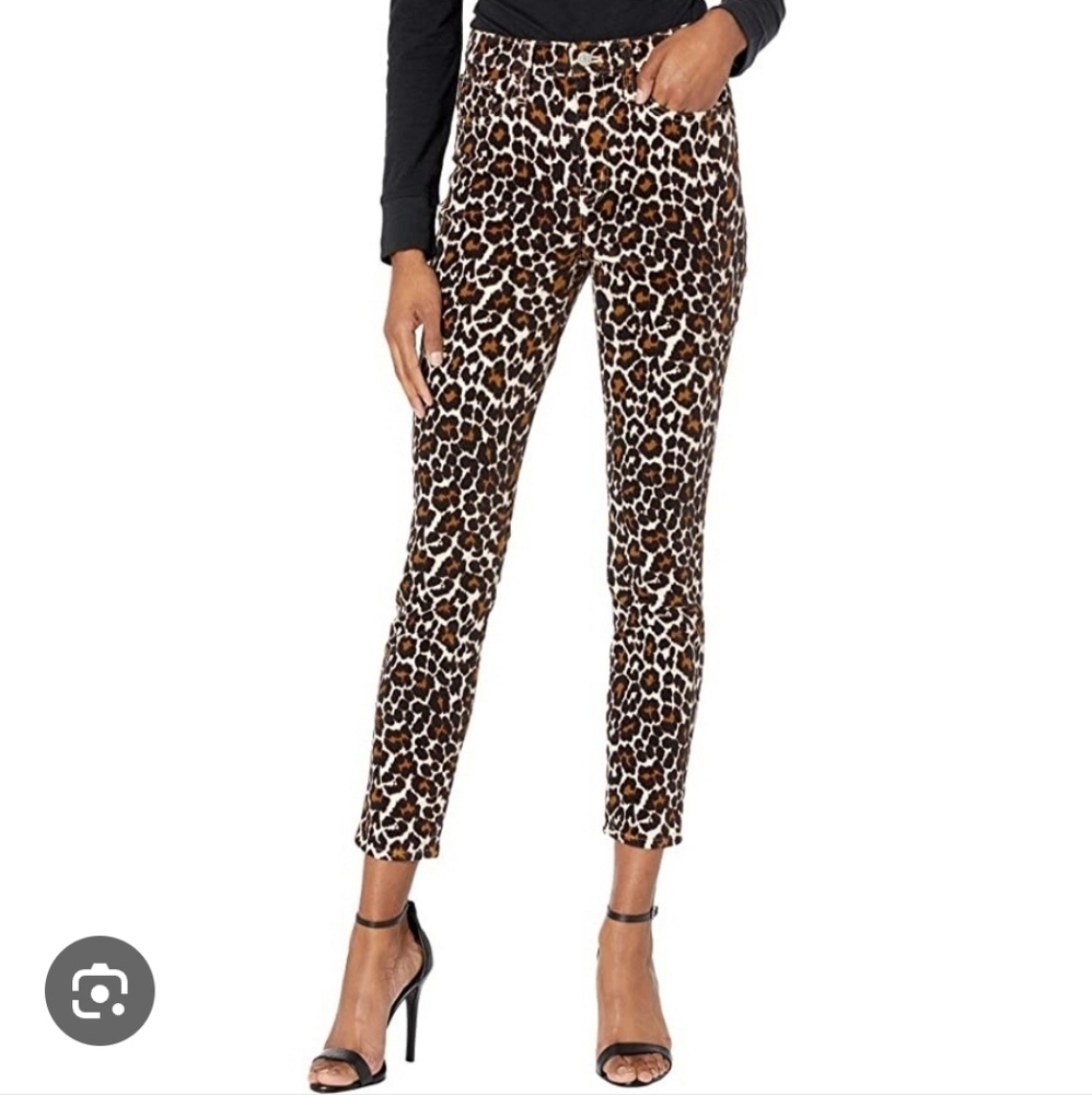 J.Crew Leopard Print High Rise Slim Ankle Pants Size 0